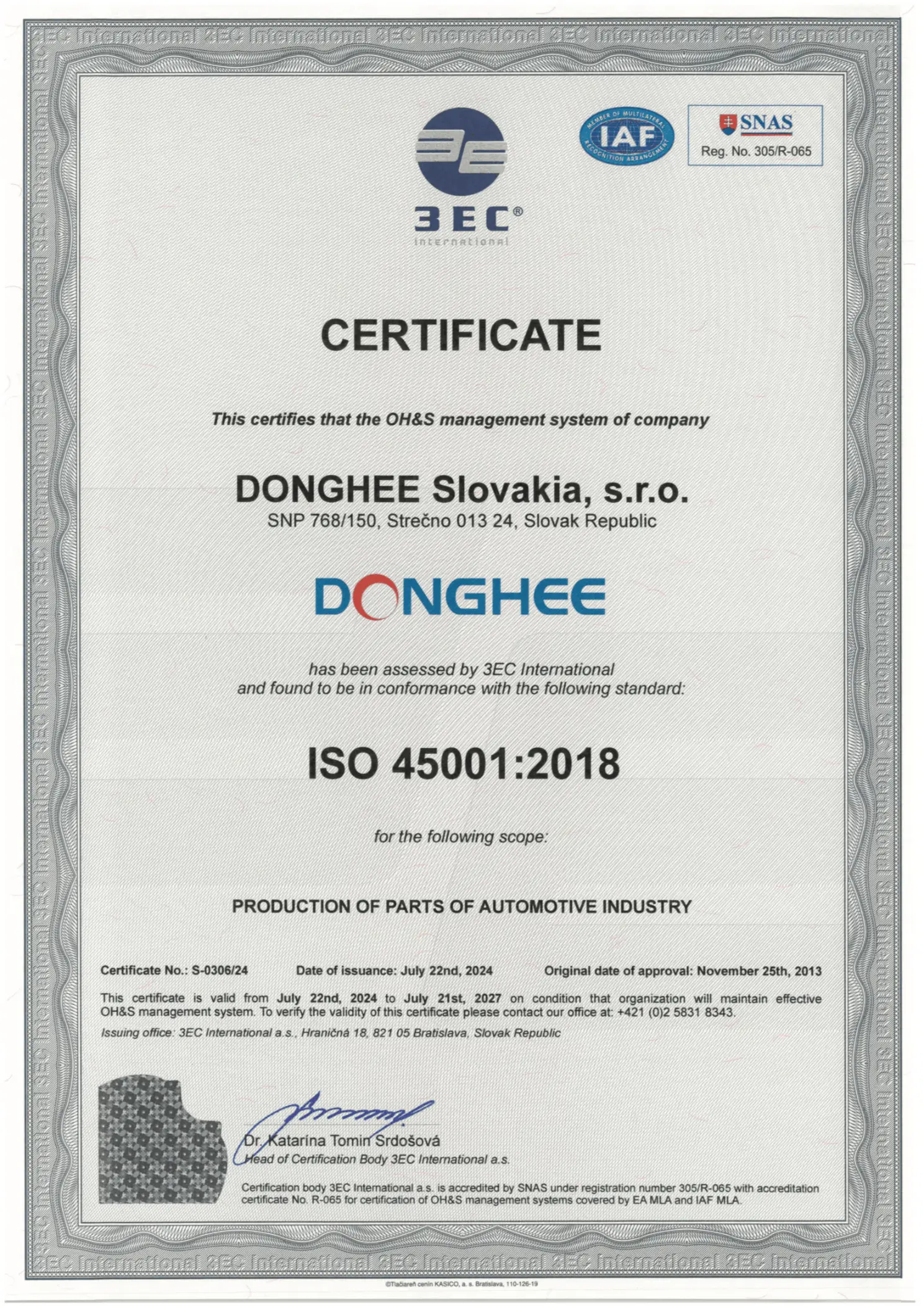 ohsas certificate 2024 en 1